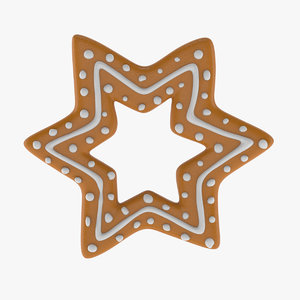 3D model christmas biscuit