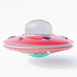 3D ufo spaceship vehicle