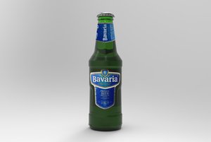 3D bavaria beer bottle