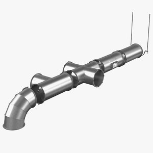ventilation shaft pipe components 3D