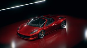 red car unreal engine 3D model