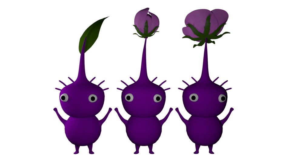 3D purple pikmin model - TurboSquid 1646451