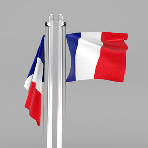 flag france 3D model