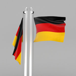flag germany 3D model