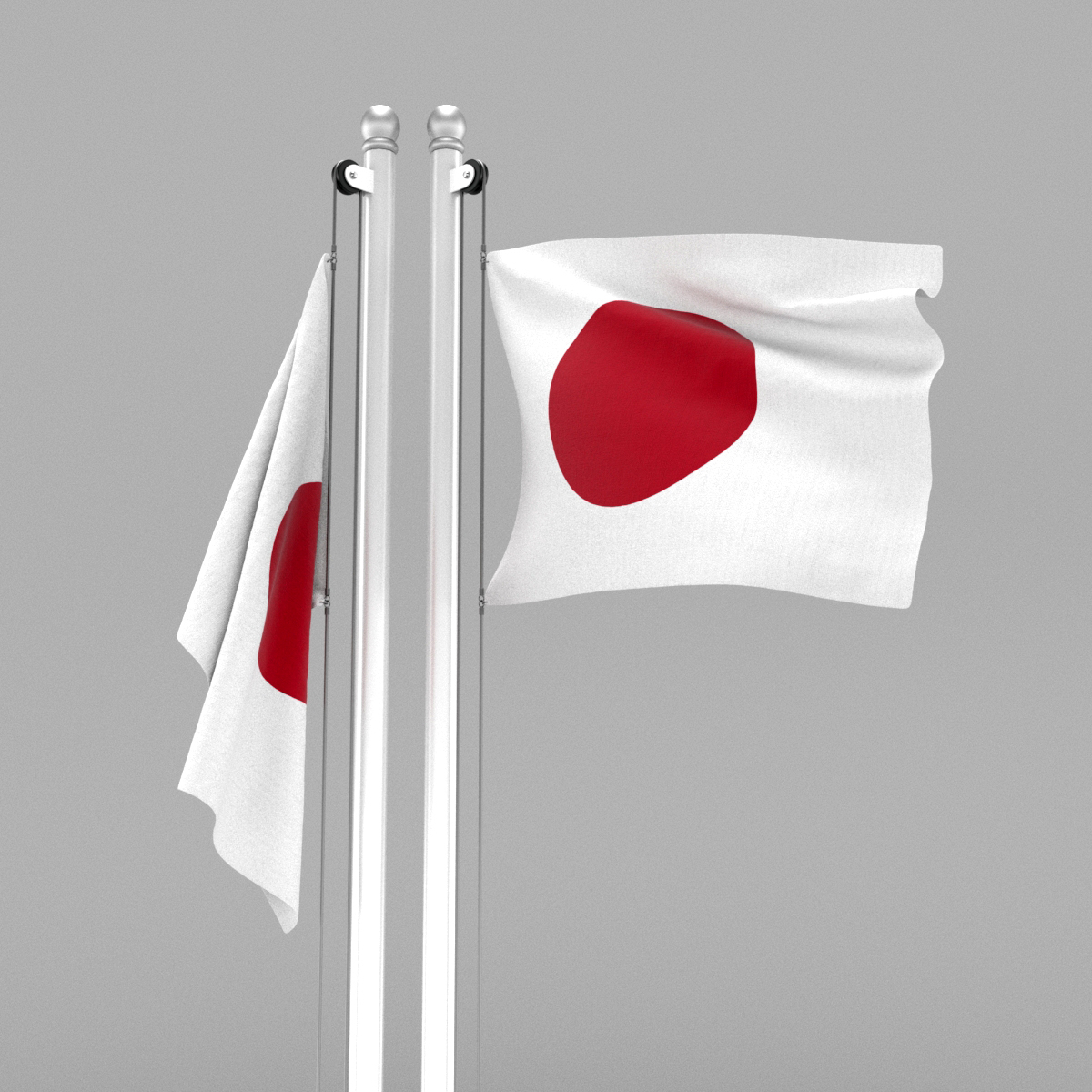 flag of japan3d模型