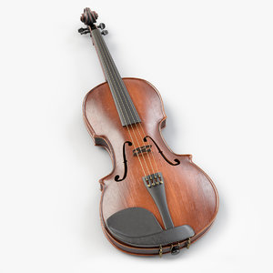 3D violin music instrument model
