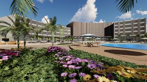 alamein resort buildings mall model