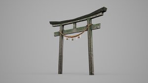 3D ancient shrine torii