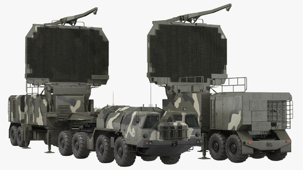 Modello 3D MAZ 74106 con 64N6 Big Bird Radar Camouflage attrezzato ...