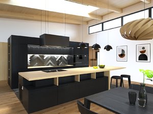 3D kitchen interior