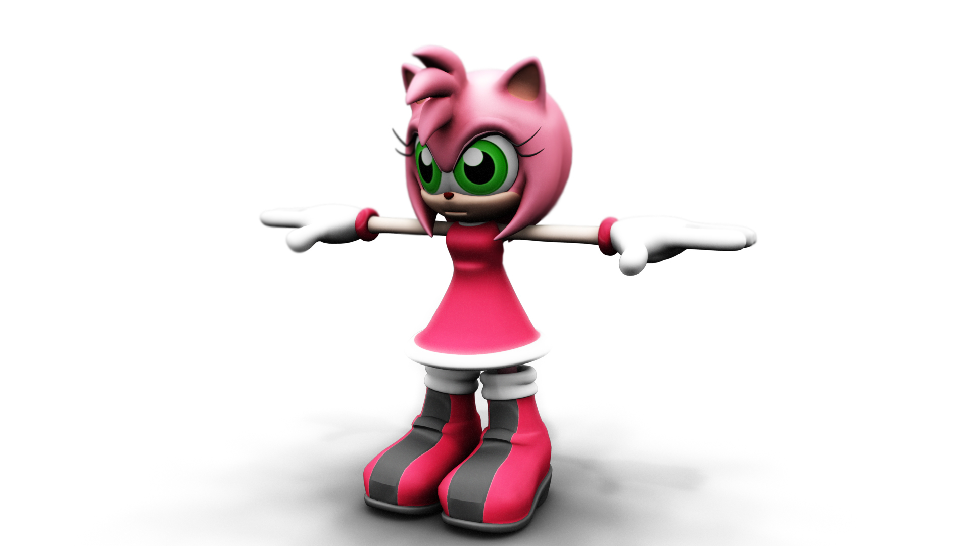 3D model cartoon amy rose girl - TurboSquid 1648127. source: static.turbosq...