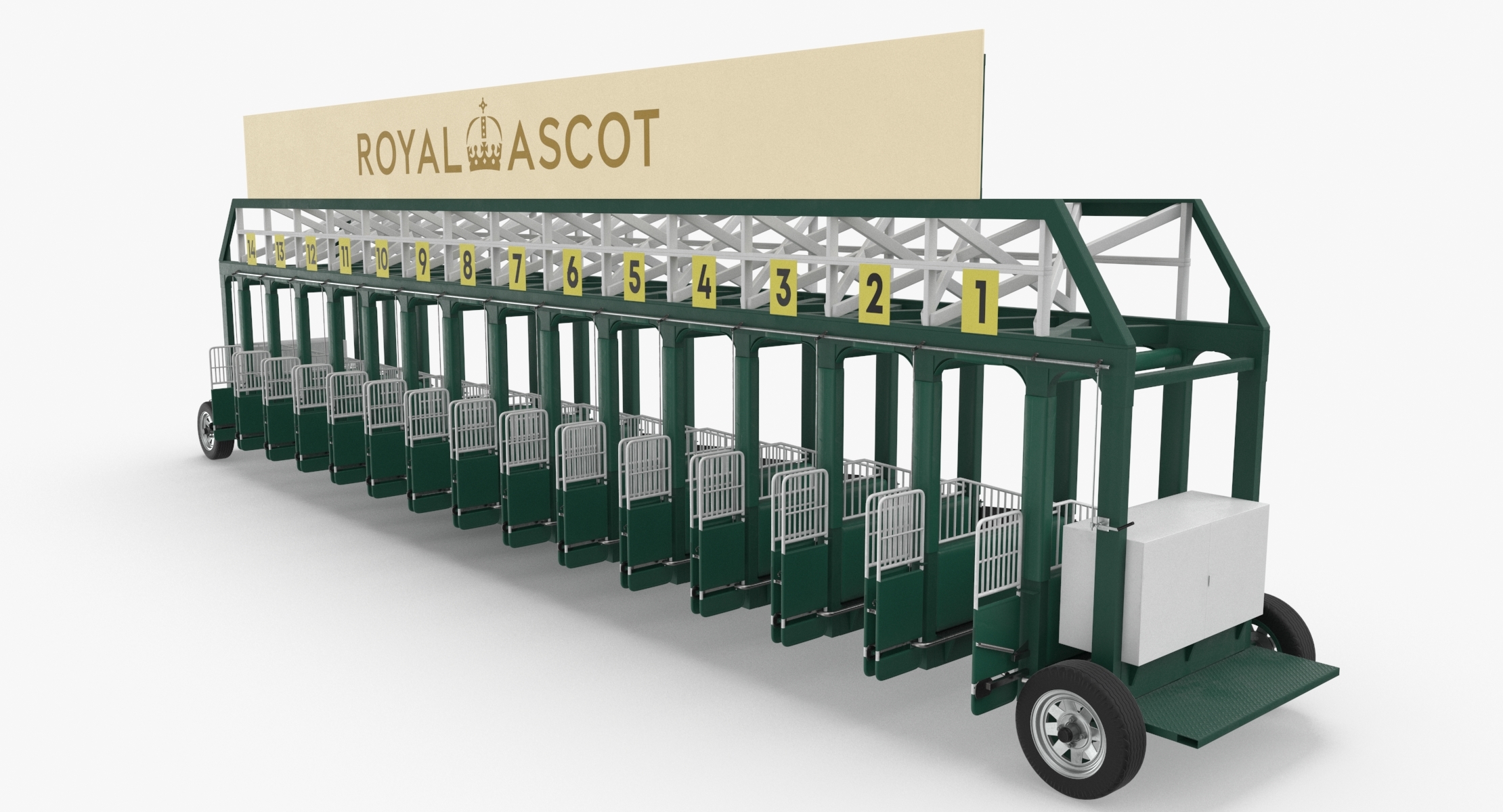 Horse racing starting gates 3D model TurboSquid 1646578