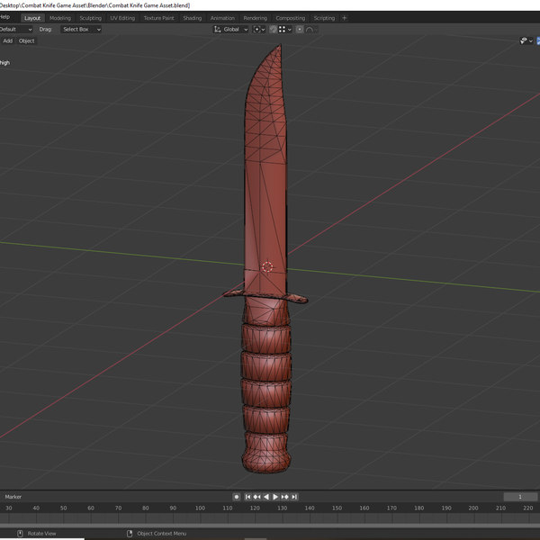 Free 3D model knife unity TurboSquid 1648244