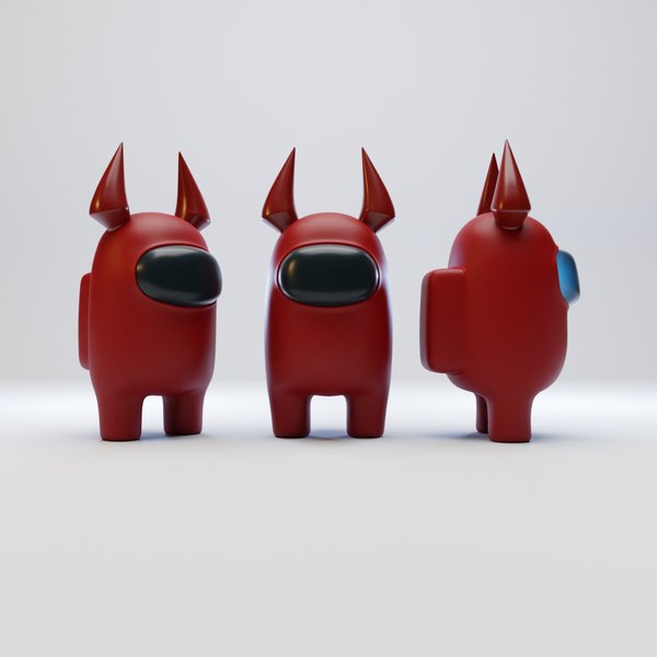 私たちの間で悪魔の角のキャラクター3dモデル Turbosquid