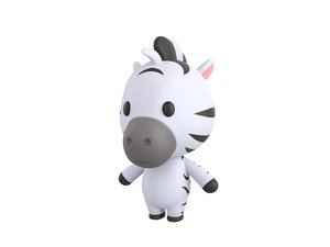 zebra character 3D model