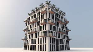 eco office building 3D model