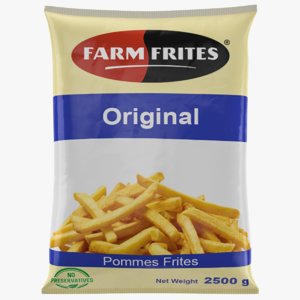 3D farm frites french fries