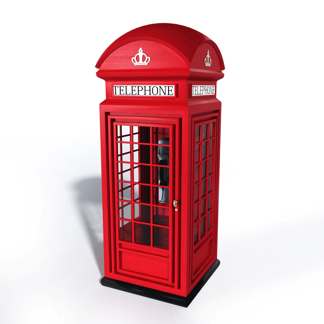 London telephone booth 3D model TurboSquid 1641131