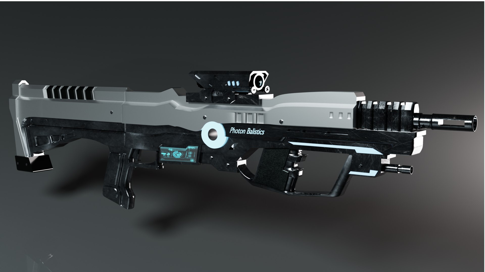 3D scifi laser gun model TurboSquid 1648929