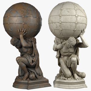 atlas sculpture bronze 3D model