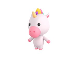 3D unicorn character model