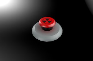 radiation button 3D model