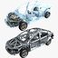 3D electric car chassis model