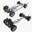 3D chassis electric car model