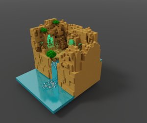 3D model desert tomb