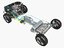 chassis electric car hybrid 3D model