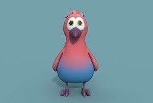3D cartoon bird