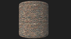 Old red bricks PBR