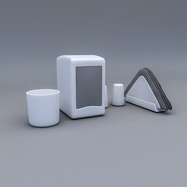 3D model restaurant desktop