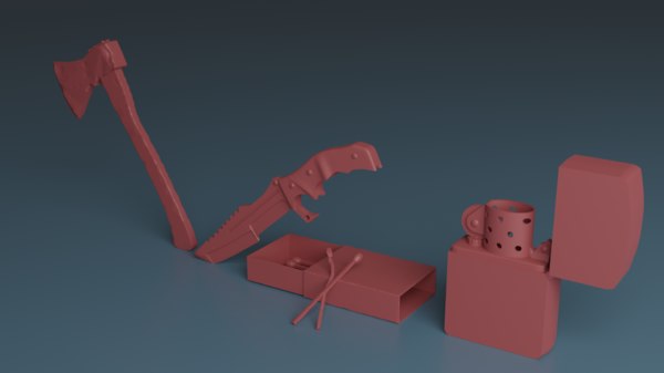 survival kit 3D model