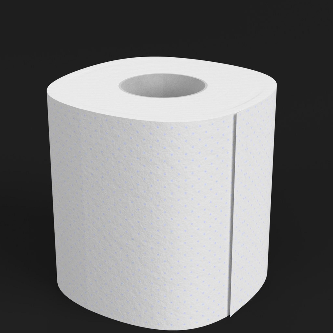 Toilet paper 2 3D model TurboSquid 1650494