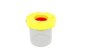 3D writing brush cup model