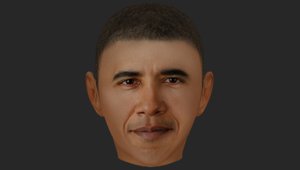 3D obama face head model