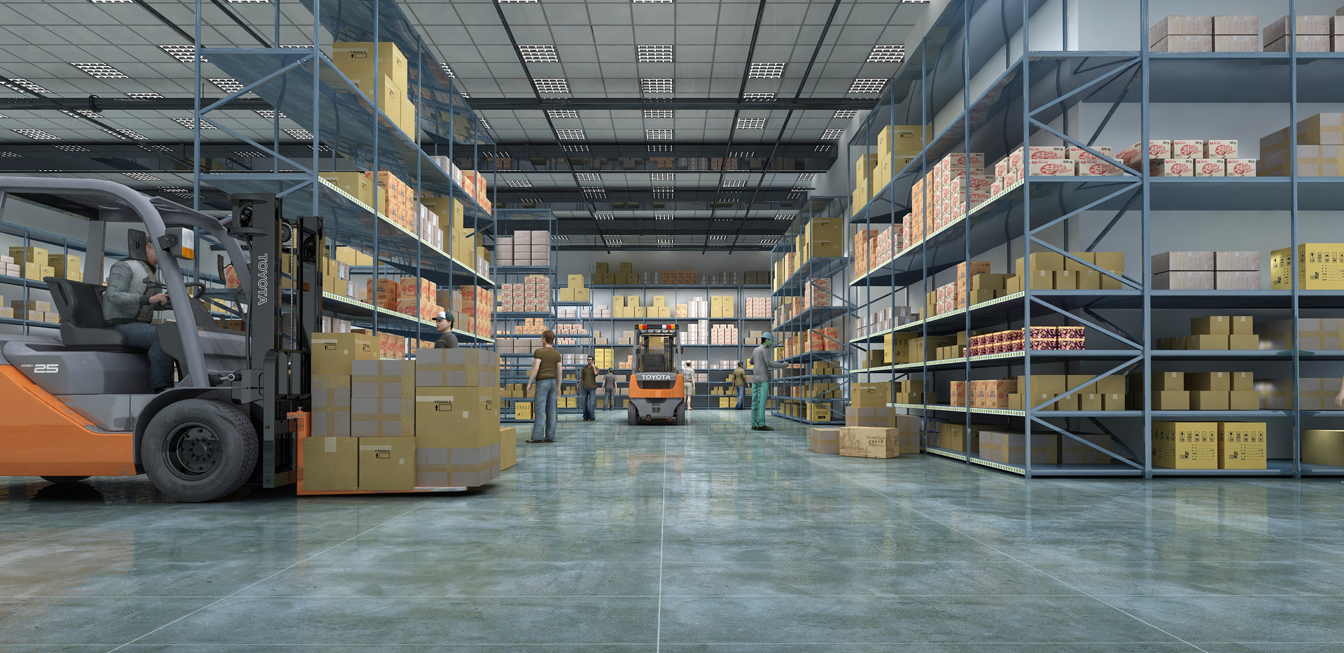 3D logistics warehouse express park model TurboSquid 1650834