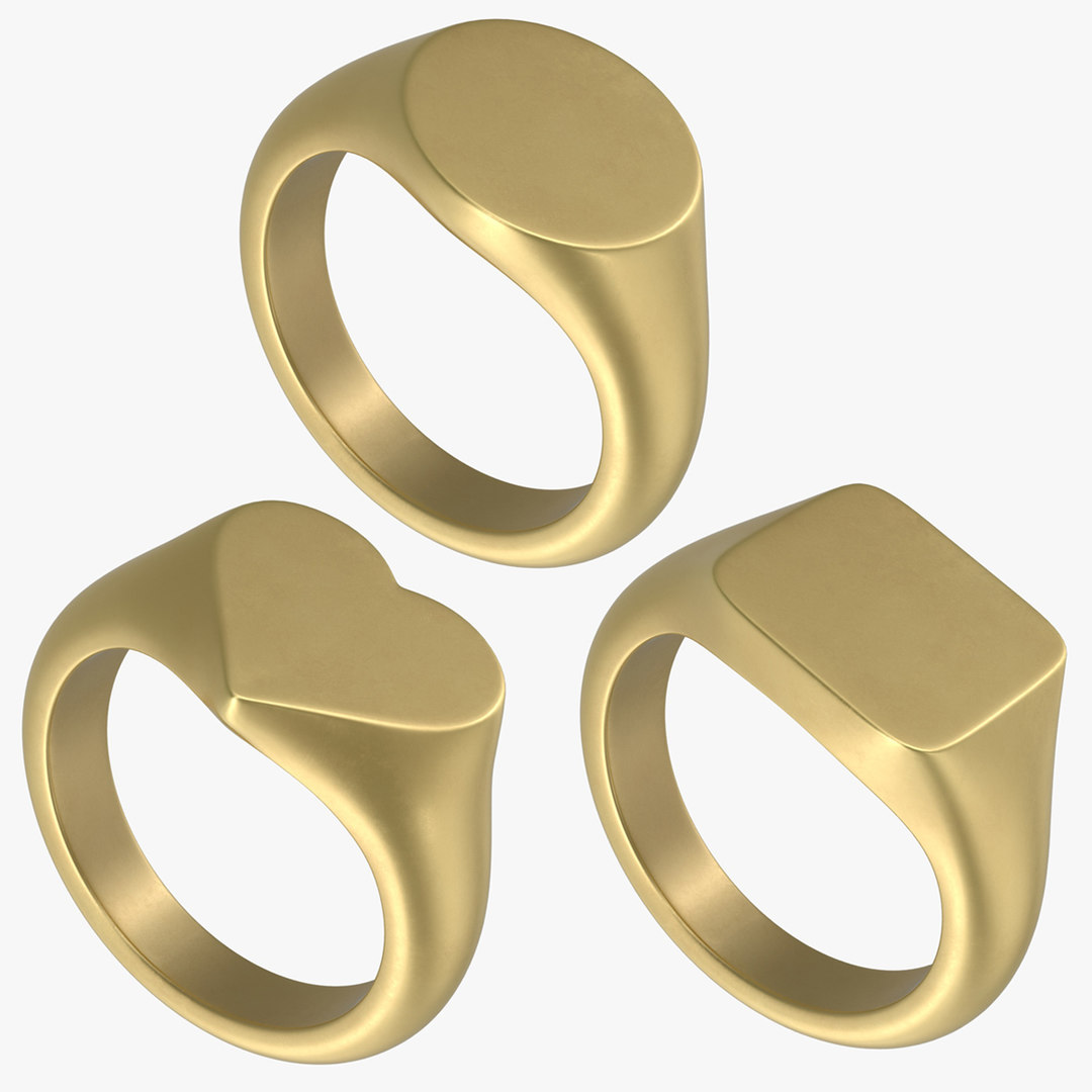 3D ring set TurboSquid 1650891