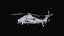3D wz-10 helicopter gunship model