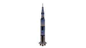 3D model saturn v rocket