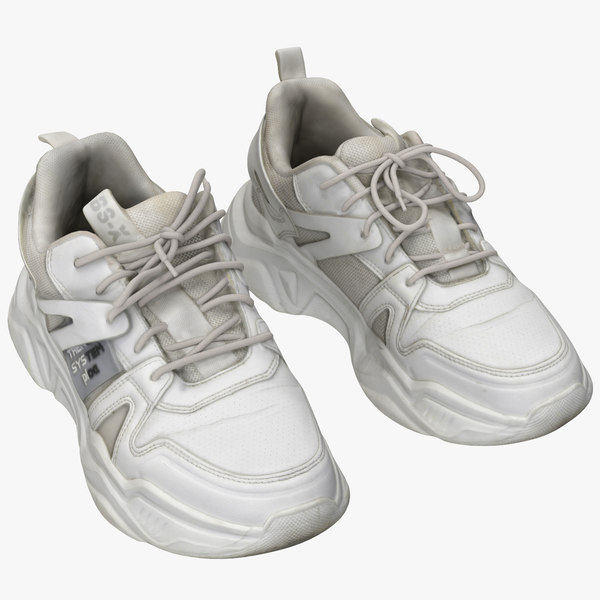 3D white sneakers - TurboSquid 1651135