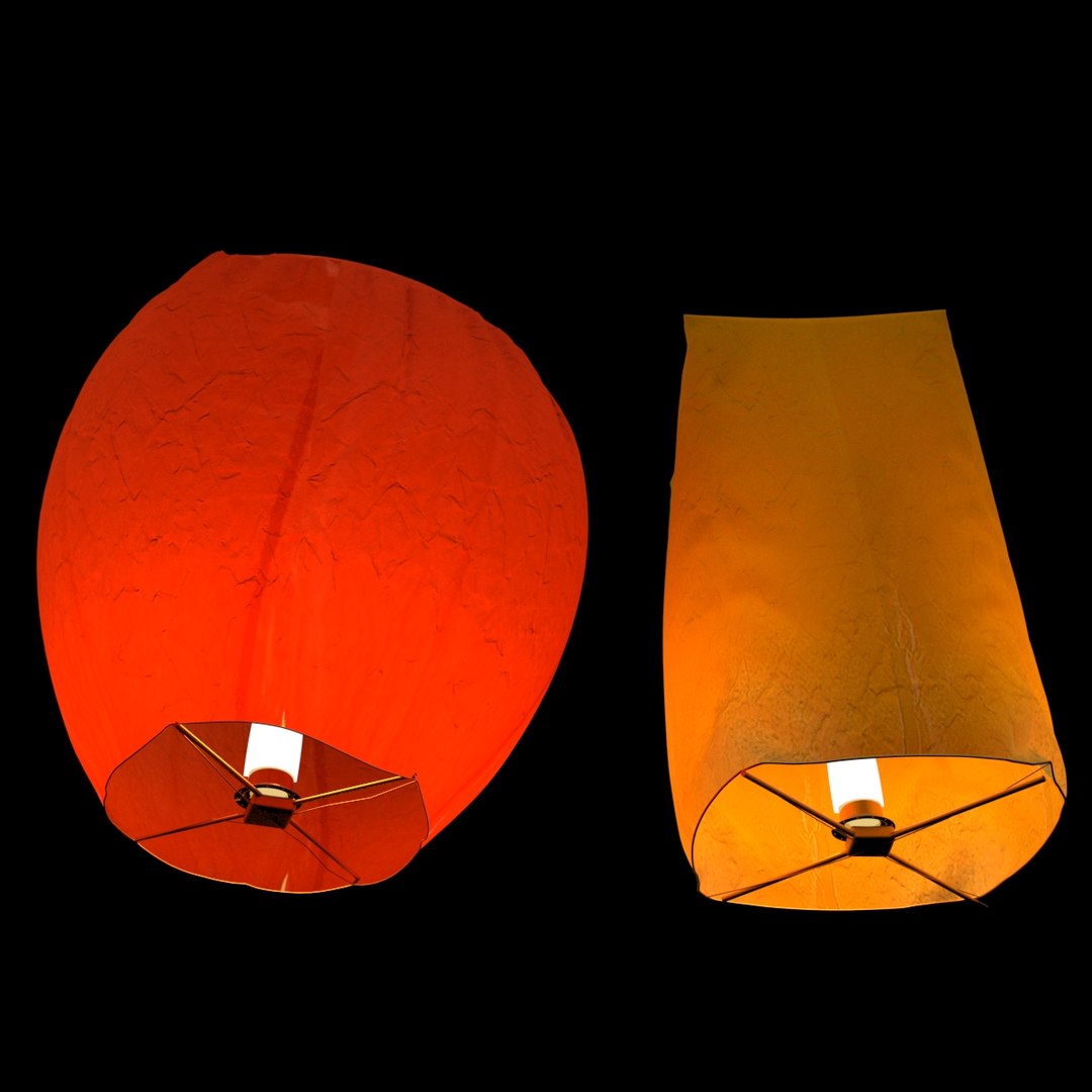 3D chinese sky lantern model TurboSquid 1651154