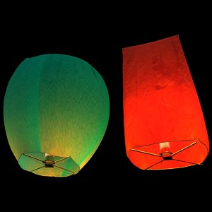 3D chinese sky lantern