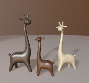 modern giraffe figurine 3D model