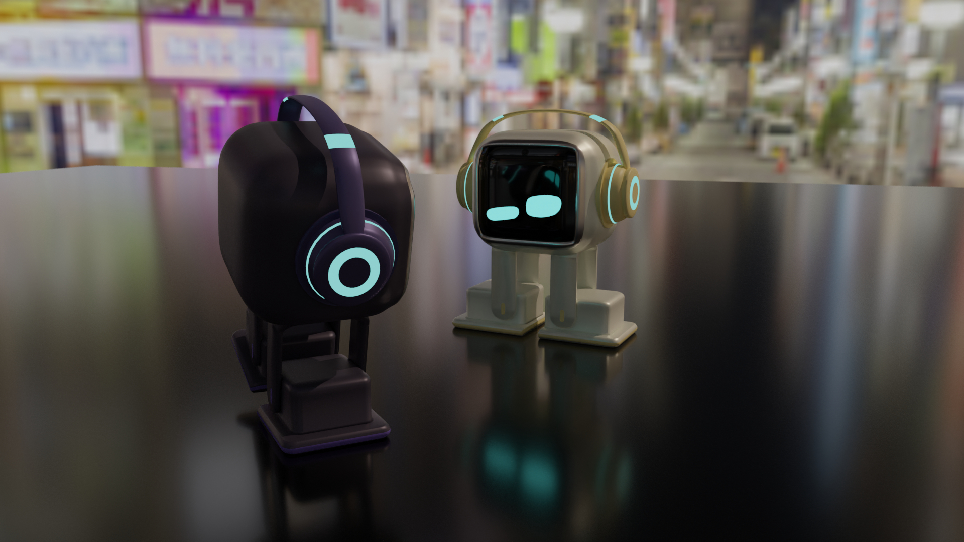 emo ai desktop robot 3d