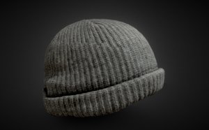 3D model grey cap