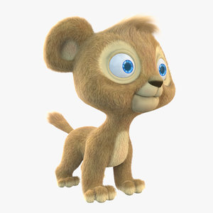 3D fantasy baby lion animations model
