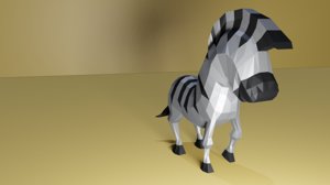 zebra animal 3D model