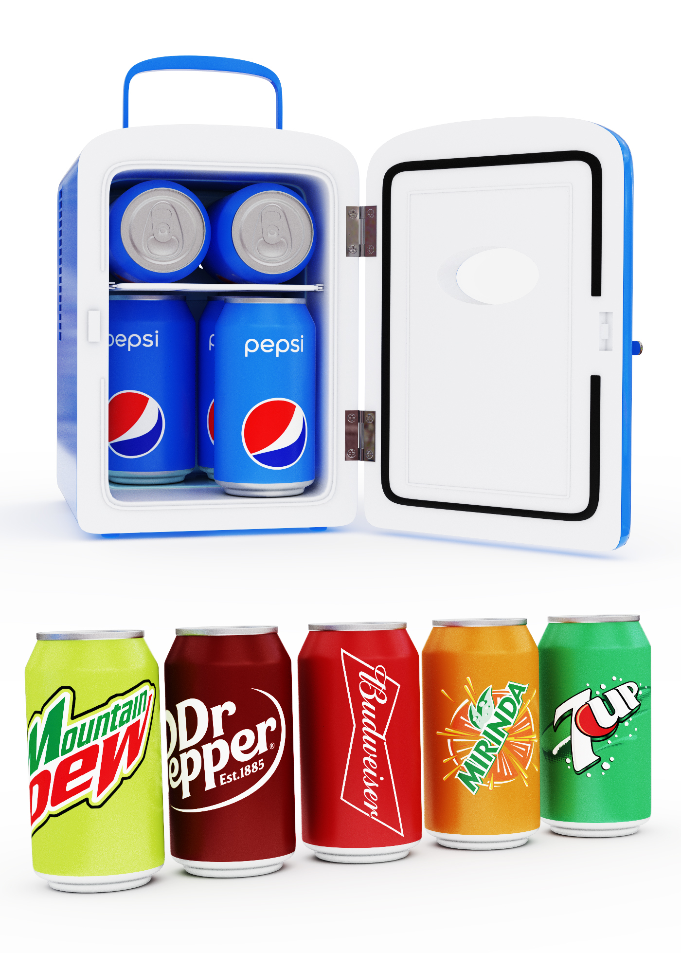 Pepsi cola mini fridge model TurboSquid 1651569